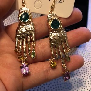 1pair European And American Fashionable Vintage Baroque Style Small Hand Palm